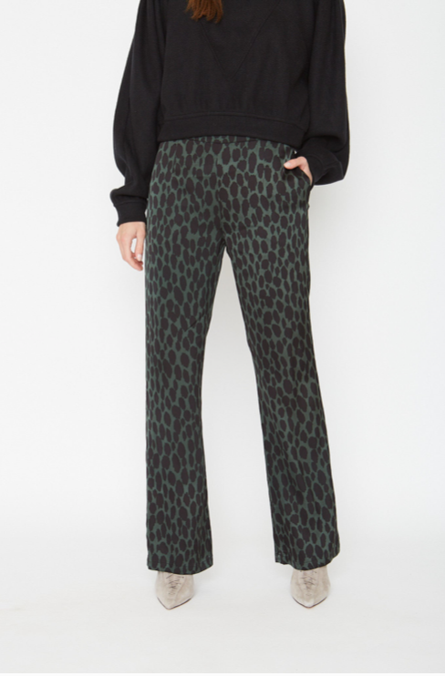 Cyan Olive Animal Dot Pant